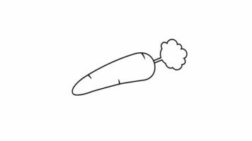 animated sketch of a moving carrot shape video