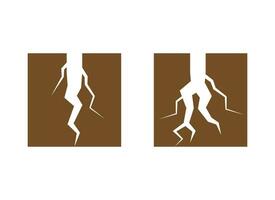 Illustration of simple roots in soil vector