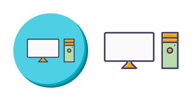 Computer Vector Icon