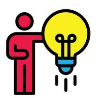 innovator icon vector illustration, teamwork, businessman