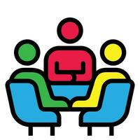 interview icon vector illustration, teamwork, businessman