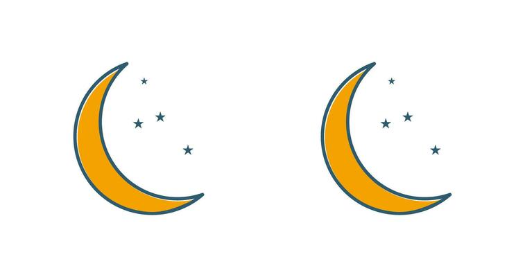 Moon and Stars Vector Icon