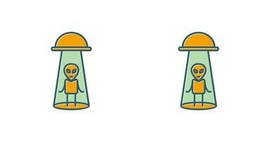 Alien Abduction Vector Icon