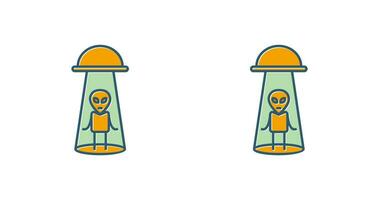 icono de vector de abducción extraterrestre