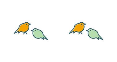 icono de vector de pájaros pequeños