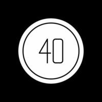 Speed Limit Vector Icon Design