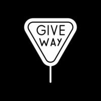 Give Way Vector Icon Design