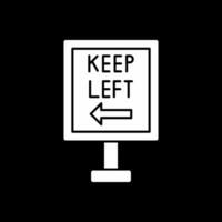 Keep Left Vector Icon Design