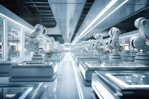 Glimpse of the future manufacturing with humanoid robots photo