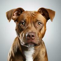 Cute black and brown pitbull photo