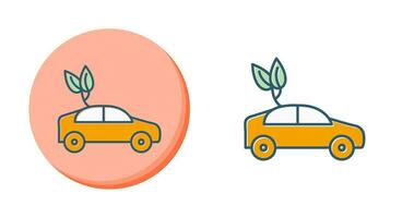 icono de vector de coche ecológico