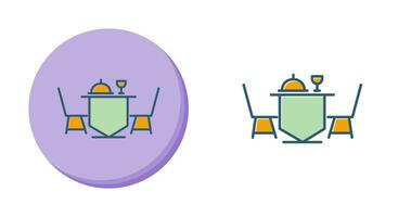 Dinner Table Vector Icon