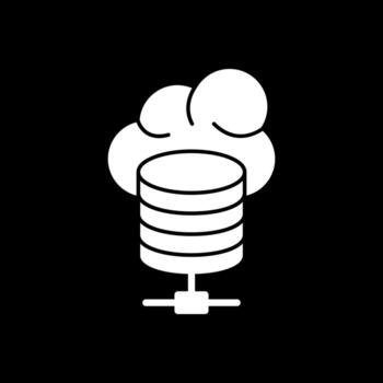 Cloud database Vector Icon Design