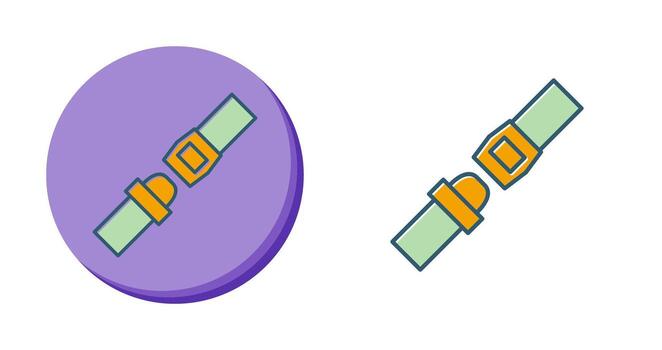 icono de vector de cinturón de seguridad