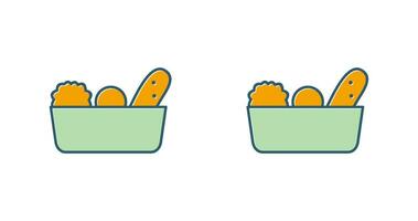 Vegetable Basket Vector Icon