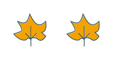 icono de vector de hoja de otoño