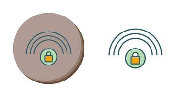 icono de vector wifi protegido