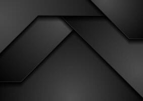 Black abstract technology geometric background vector