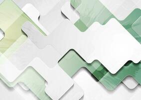 Green and grey grunge geometric paper shapes abstract background vector