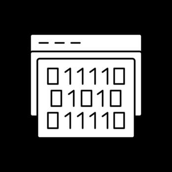 diseño de icono de vector de código binario