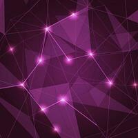 Abstract pink low poly triangle background vector