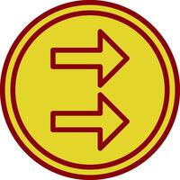 Right Turn Vector Icon Design