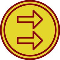 Right Turn Vector Icon Design