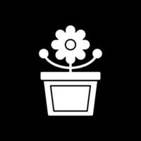 Flower Pot Vector Icon Design