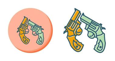 Two Guns Vector Icon