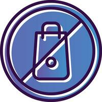 No Plastic Bags Vector Icon Design