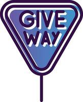 Give Way Vector Icon Design