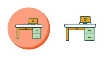 Office Desk Vector Icon