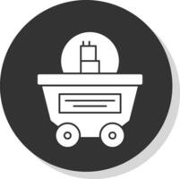 Mine cart Vector Icon Design
