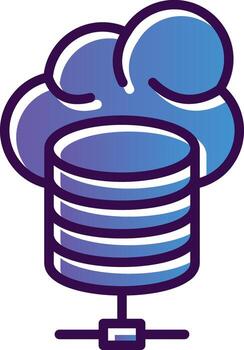 Cloud database Vector Icon Design