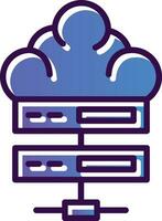 Cloud server Vector Icon Design