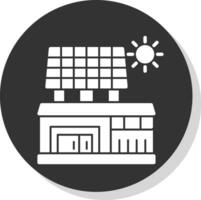 Solar house Vector Icon Design