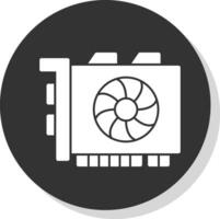 gpu minería vector icono diseño