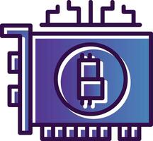 Bitcoin mining Vector Icon Design