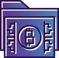 bitcoin almacenamiento vector icono diseño