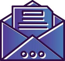Open mail Vector Icon Design
