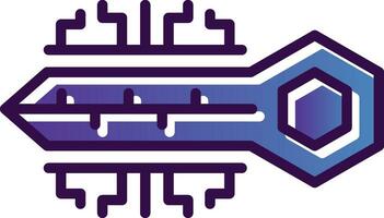 Digital key Vector Icon Design