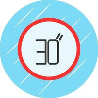 Speed Limit Vector Icon Design