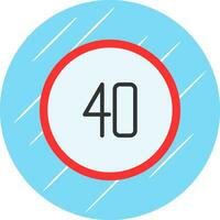 Speed Limit Vector Icon Design