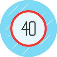 Speed Limit Vector Icon Design