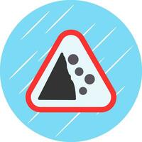 Falling Rocks Vector Icon Design