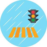 Zebra Crossing Vector Icon Design