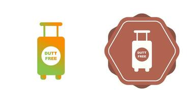 Duty Free Luggage Vector Icon