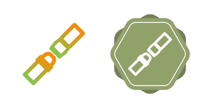 icono de vector de cinturón de seguridad