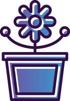 Flower Pot Vector Icon Design