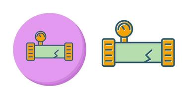 icono de vector de tubería rota